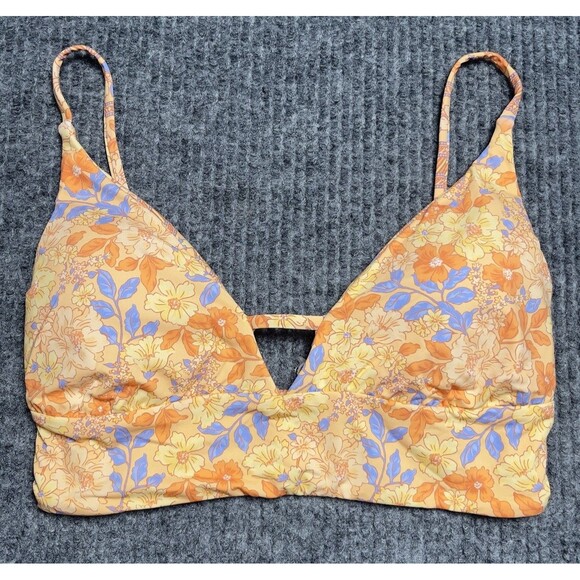Billabong Swim Women Size Small 8 Fine By Me Reversable Neck Cami Bikini Top NEW - Picture 1 of 11
